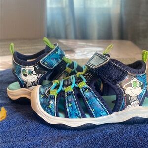 Mickey Kids Blue and Green Light Up Sandals